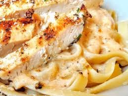 Grilled Blackened chicken & Spaghetti Alfredo